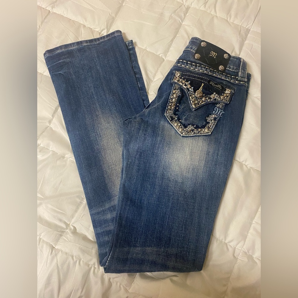 Miss Me Blue Boot Cut Jeans Size 27